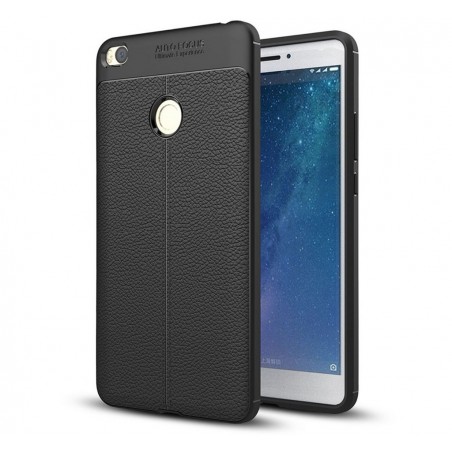Funda Gel Tpu Tipo Piel Negra para Xiaomi Mi Max 2