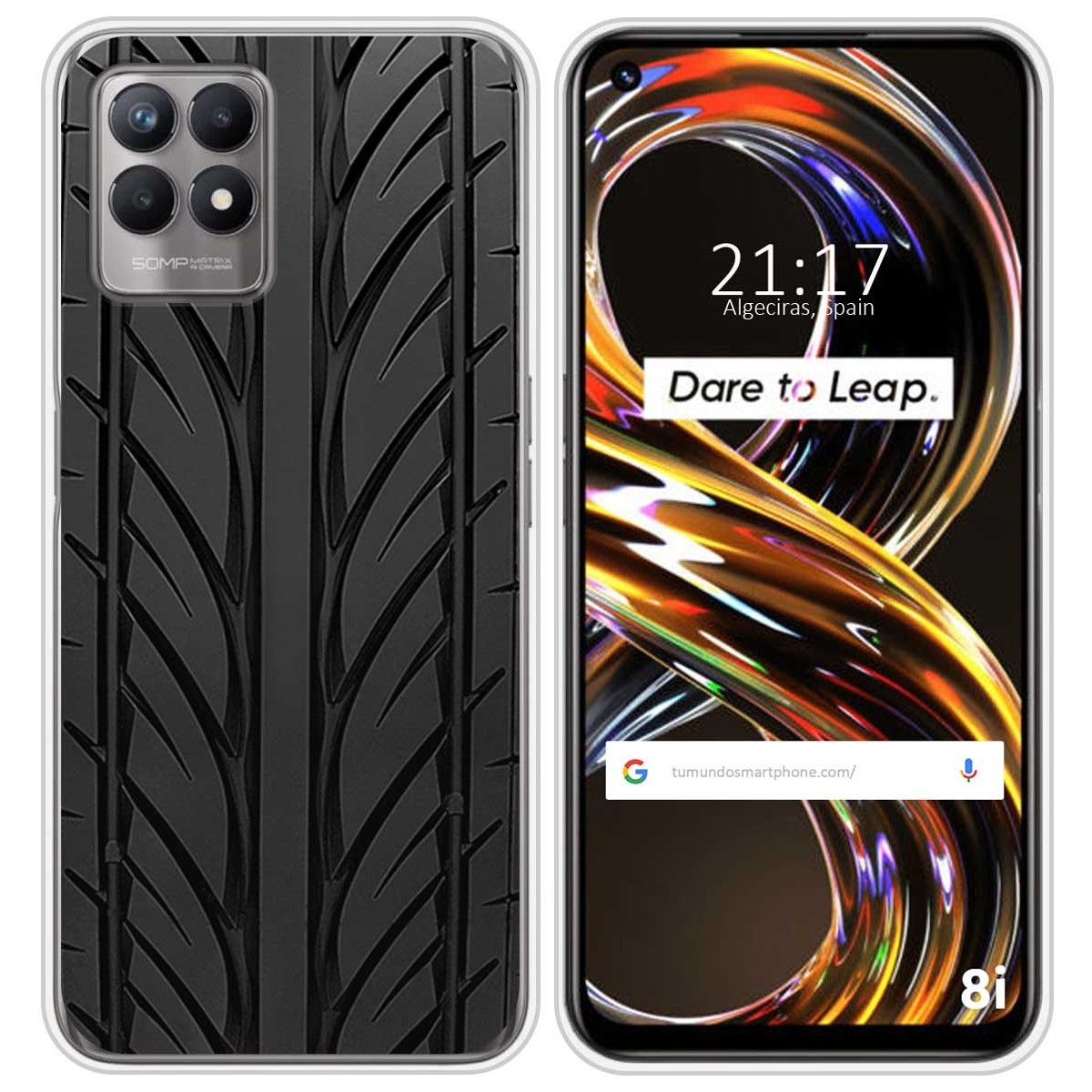 Funda Silicona para Realme 8i diseño Neumatico Dibujos