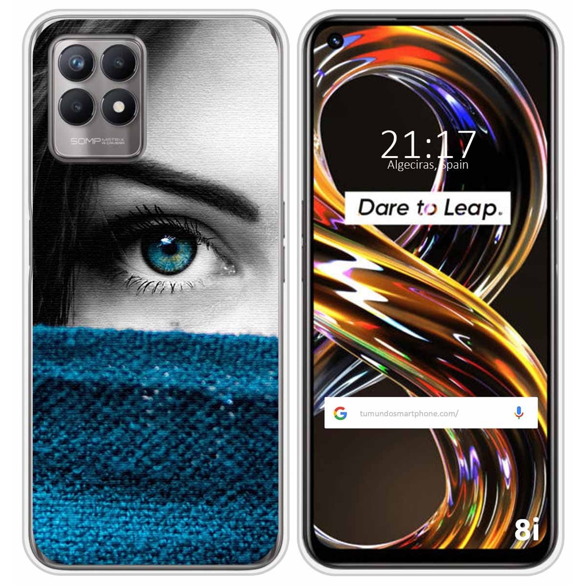 Funda Silicona para Realme 8i diseño Ojo Dibujos