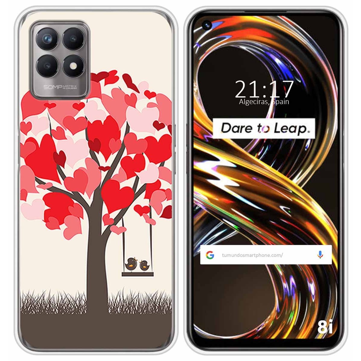 Funda Silicona para Realme 8i diseño Pajaritos Dibujos