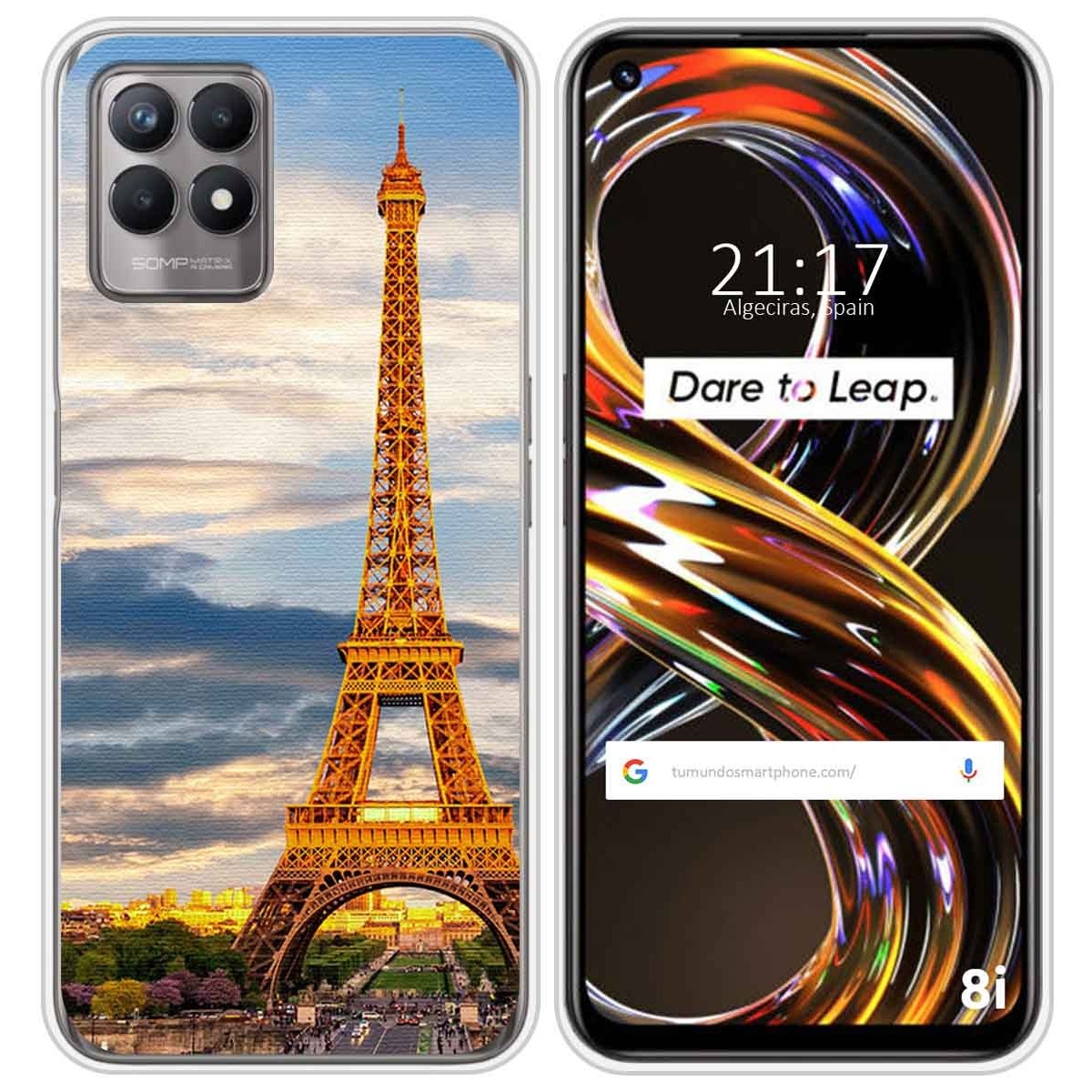 Funda Silicona para Realme 8i diseño Paris Dibujos
