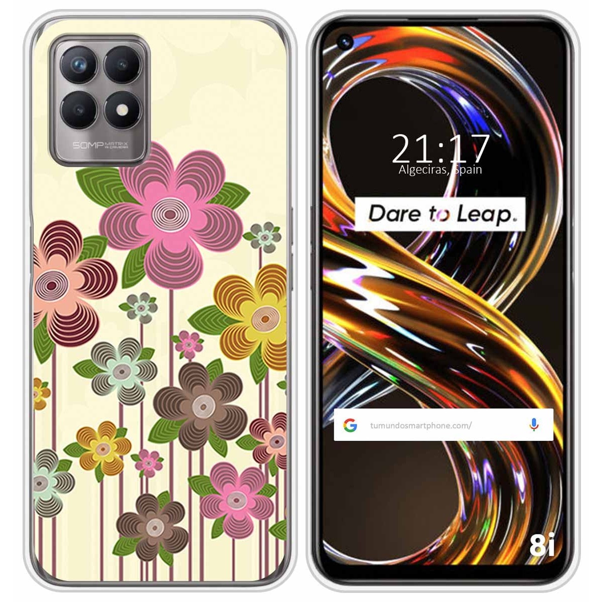 Funda Silicona para Realme 8i diseño Primavera En Flor Dibujos