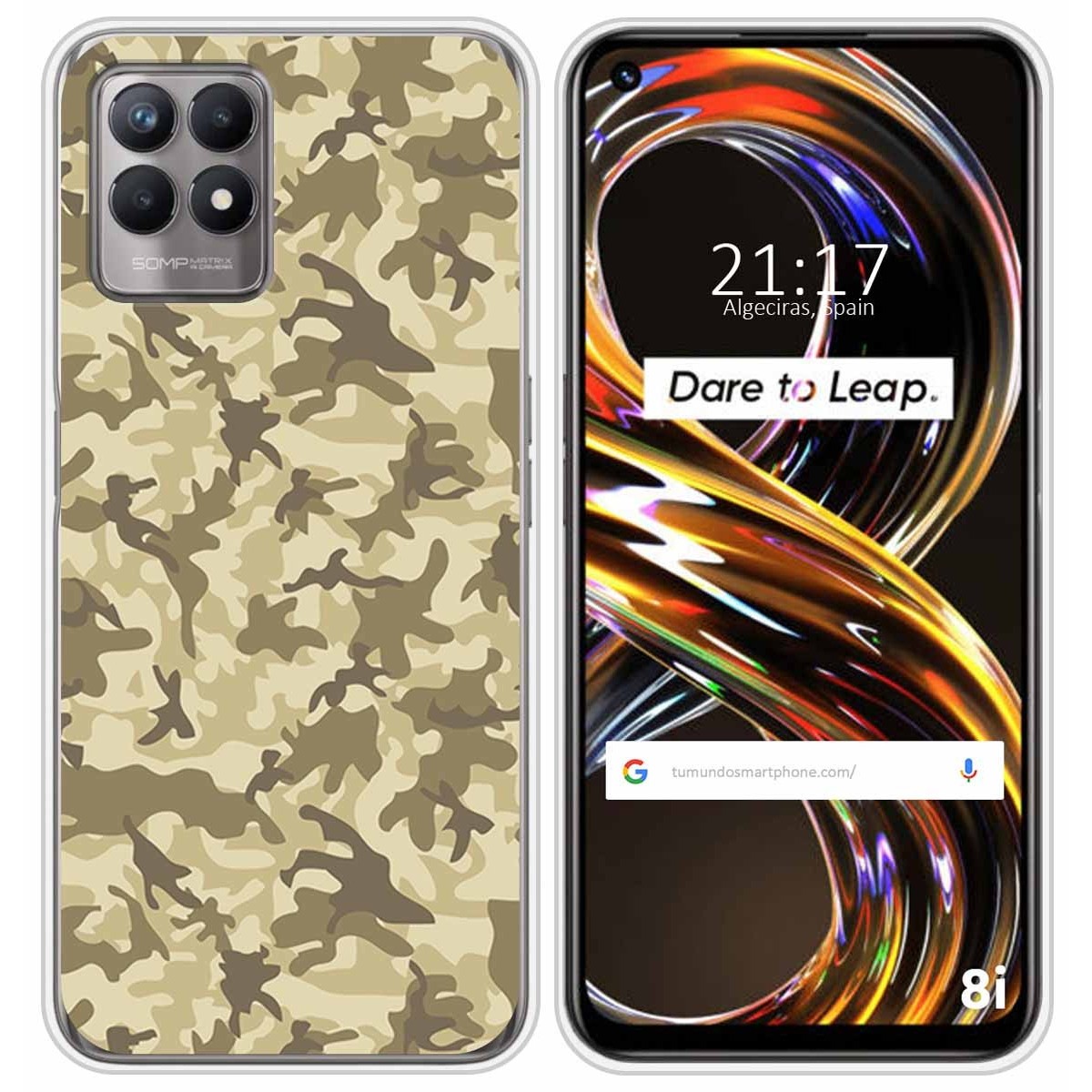 Funda Silicona para Realme 8i diseño Sand Camuflaje Dibujos