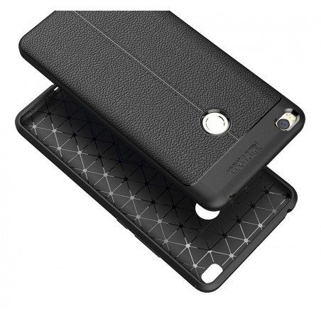 Funda Gel Tpu Tipo Piel Negra para Xiaomi Mi Max 2