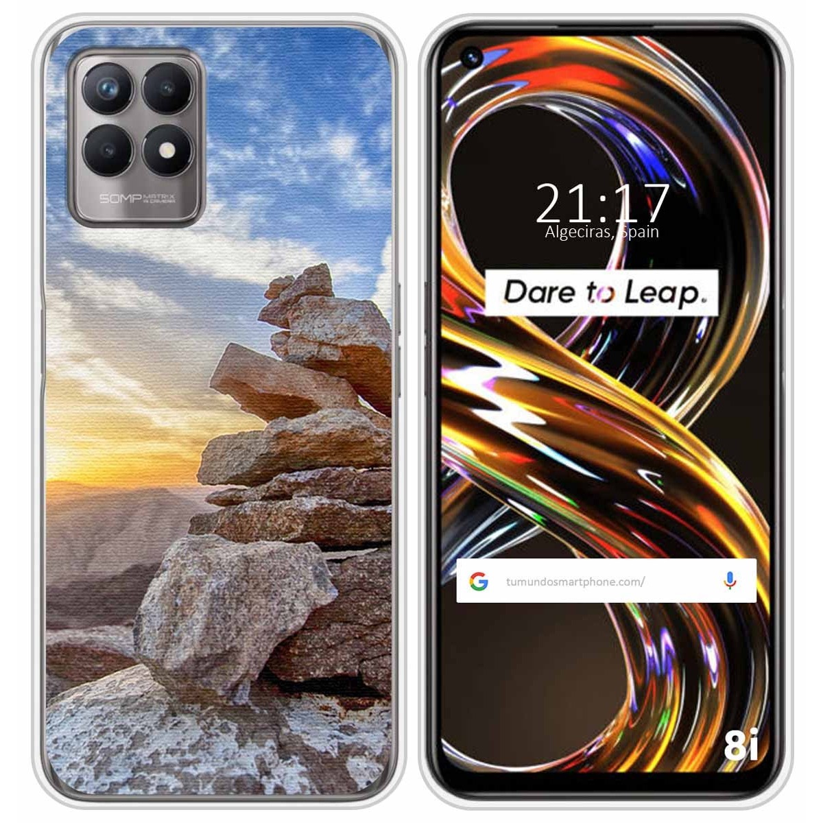 Funda Silicona para Realme 8i diseño Sunset Dibujos