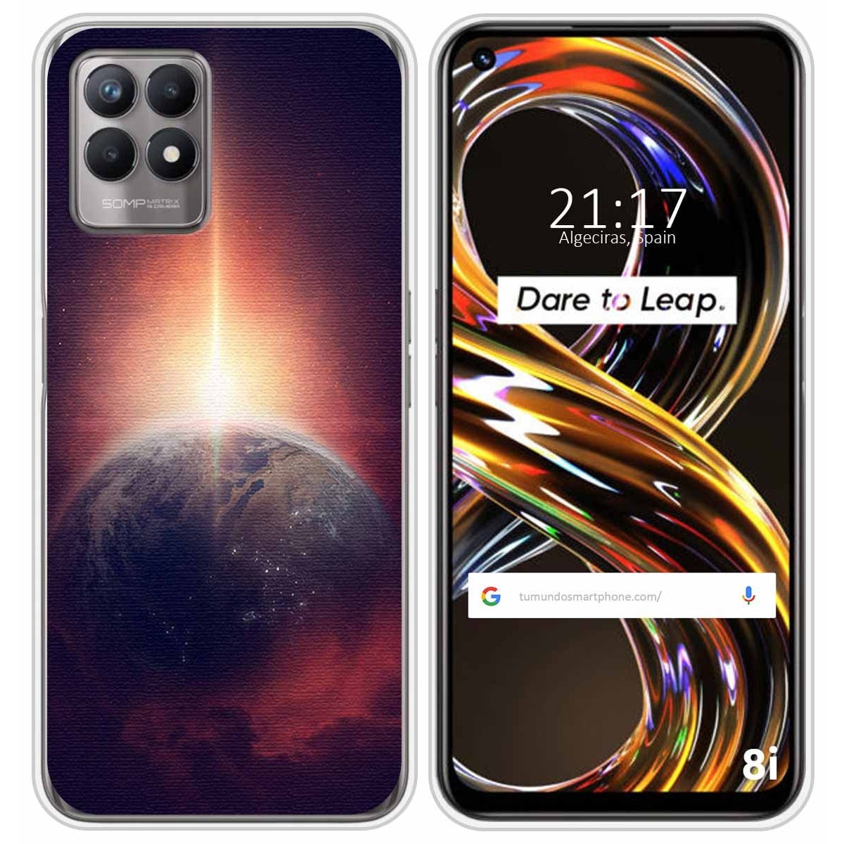 Funda Silicona para Realme 8i diseño Tierra Dibujos