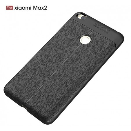 Funda Gel Tpu Tipo Piel Negra para Xiaomi Mi Max 2