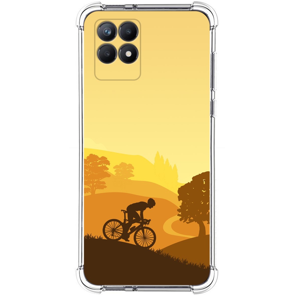 Funda Silicona Antigolpes para Realme 8i diseño Ciclista Dibujos