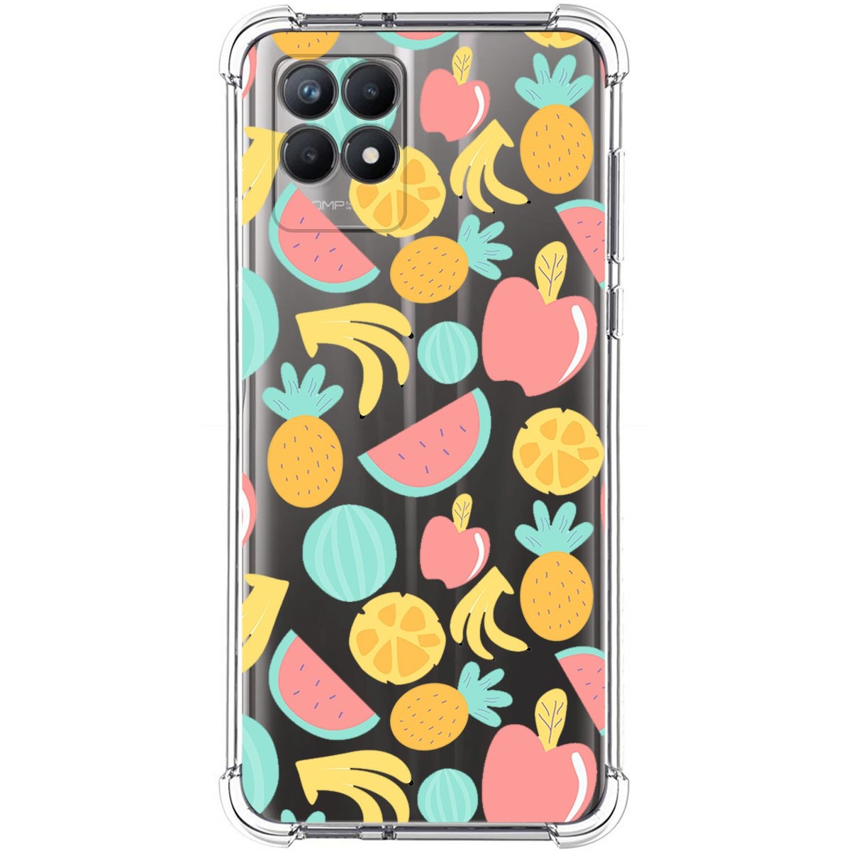 Funda Silicona Antigolpes para Realme 8i diseño Frutas 02 Dibujos