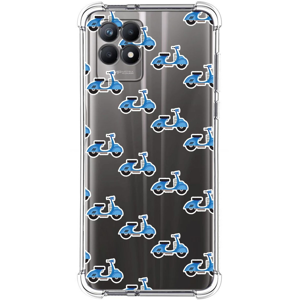 Funda Silicona Antigolpes para Realme 8i diseño Scooter Dibujos