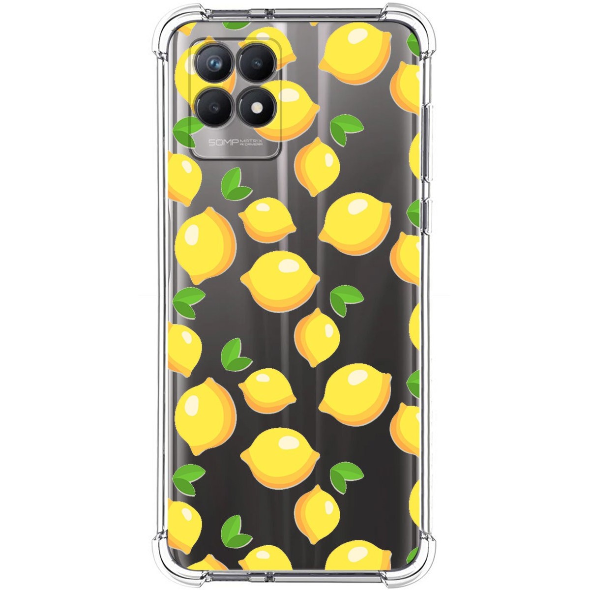 Funda Silicona Antigolpes para Realme 8i diseño Limones Dibujos
