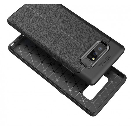 Funda Gel Tpu Tipo Piel Negra para Samsung Galaxy Note 8