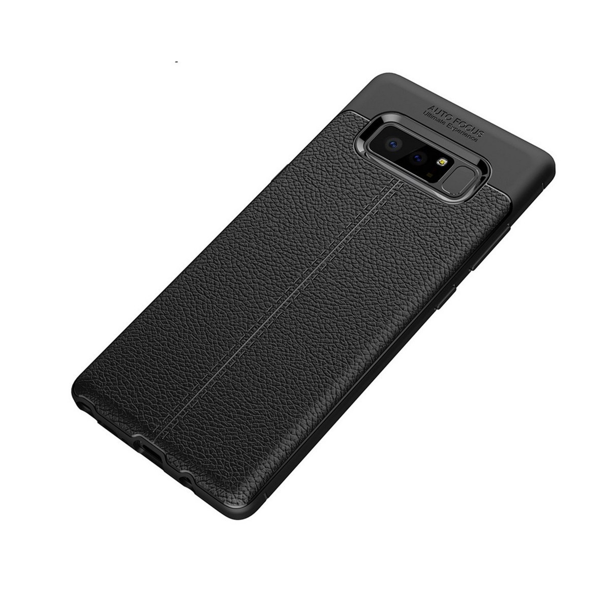 Funda Gel Tpu Tipo Piel Negra para Samsung Galaxy Note 8