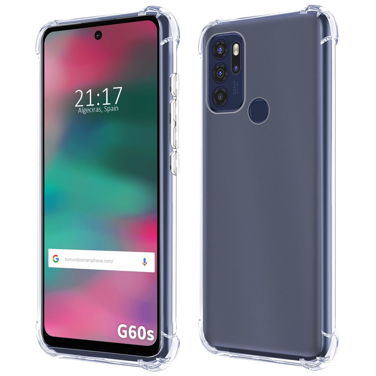 Funda Silicona Antigolpes Transparente para Motorola Moto G60s