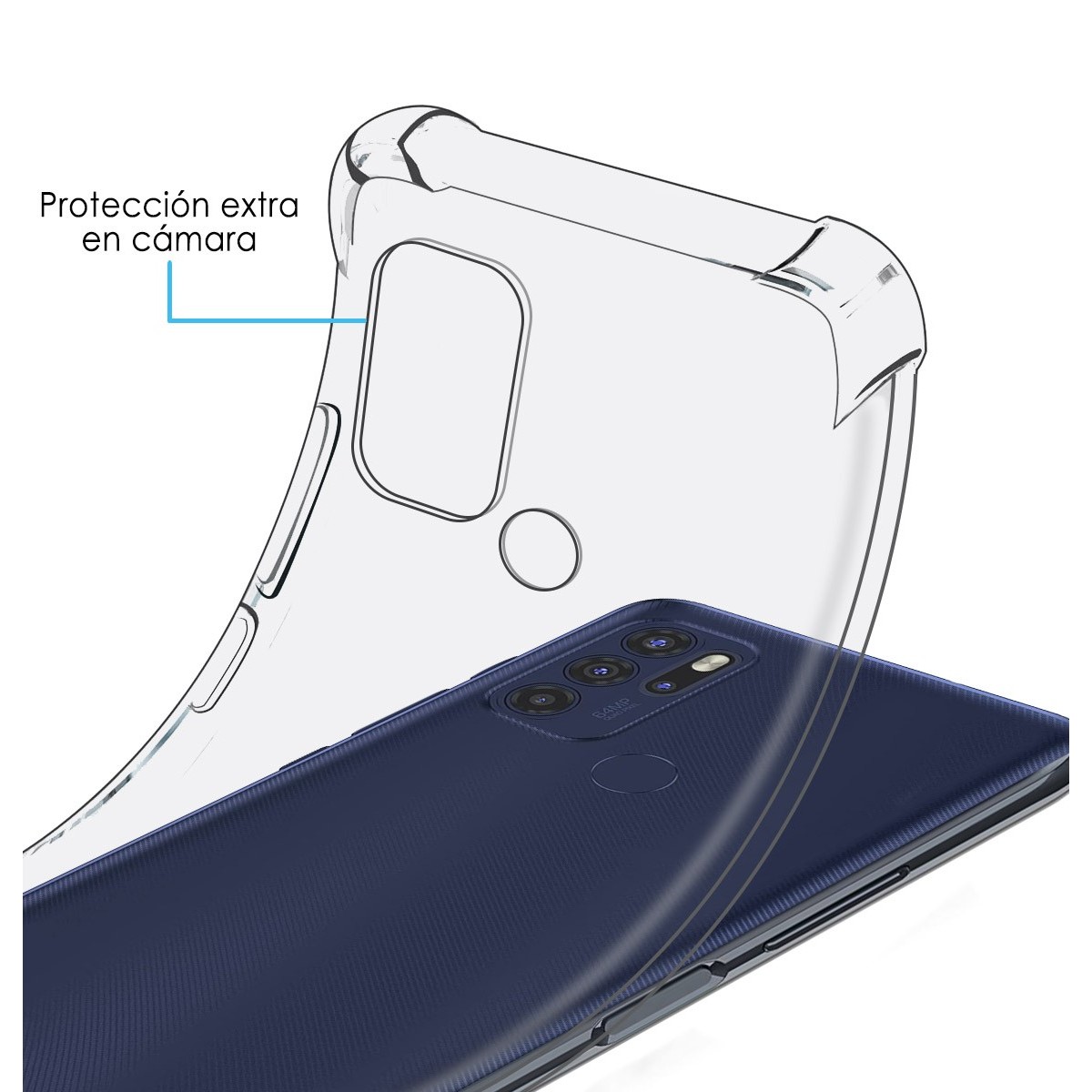 Funda Silicona Antigolpes Transparente para Motorola Moto G60s