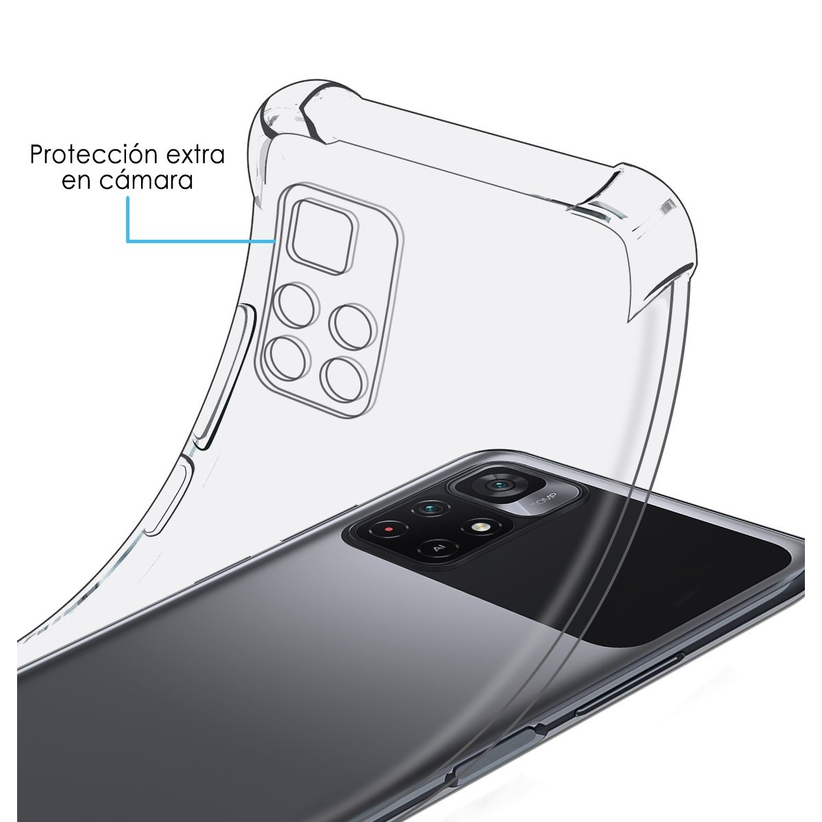 Funda Silicona Antigolpes Transparente para Xiaomi POCO M4 Pro 5G