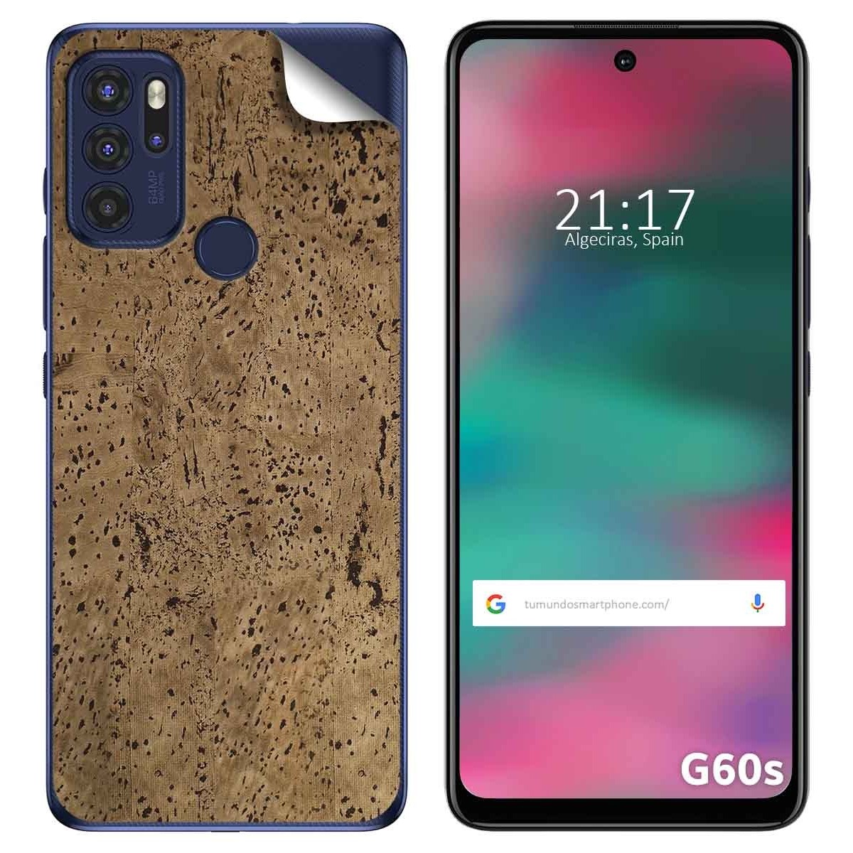 Pegatina Vinilo Autoadhesiva Textura Corcho para Motorola Moto G60s