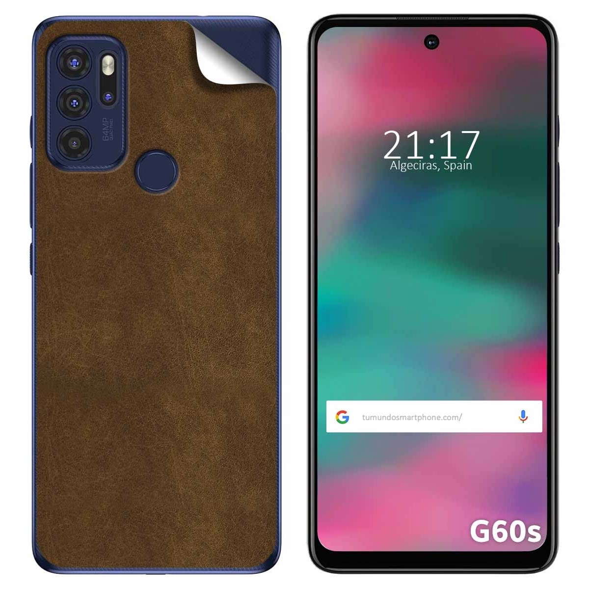 Pegatina Vinilo Autoadhesiva Textura Piel para Motorola Moto G60s