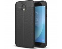 Funda Gel Tpu Tipo Piel Negra para Samsung Galaxy J3 (2017)