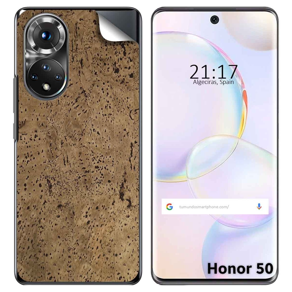 Pegatina Vinilo Autoadhesiva Textura Corcho para Huawei Nova 9 / Honor 50 5G