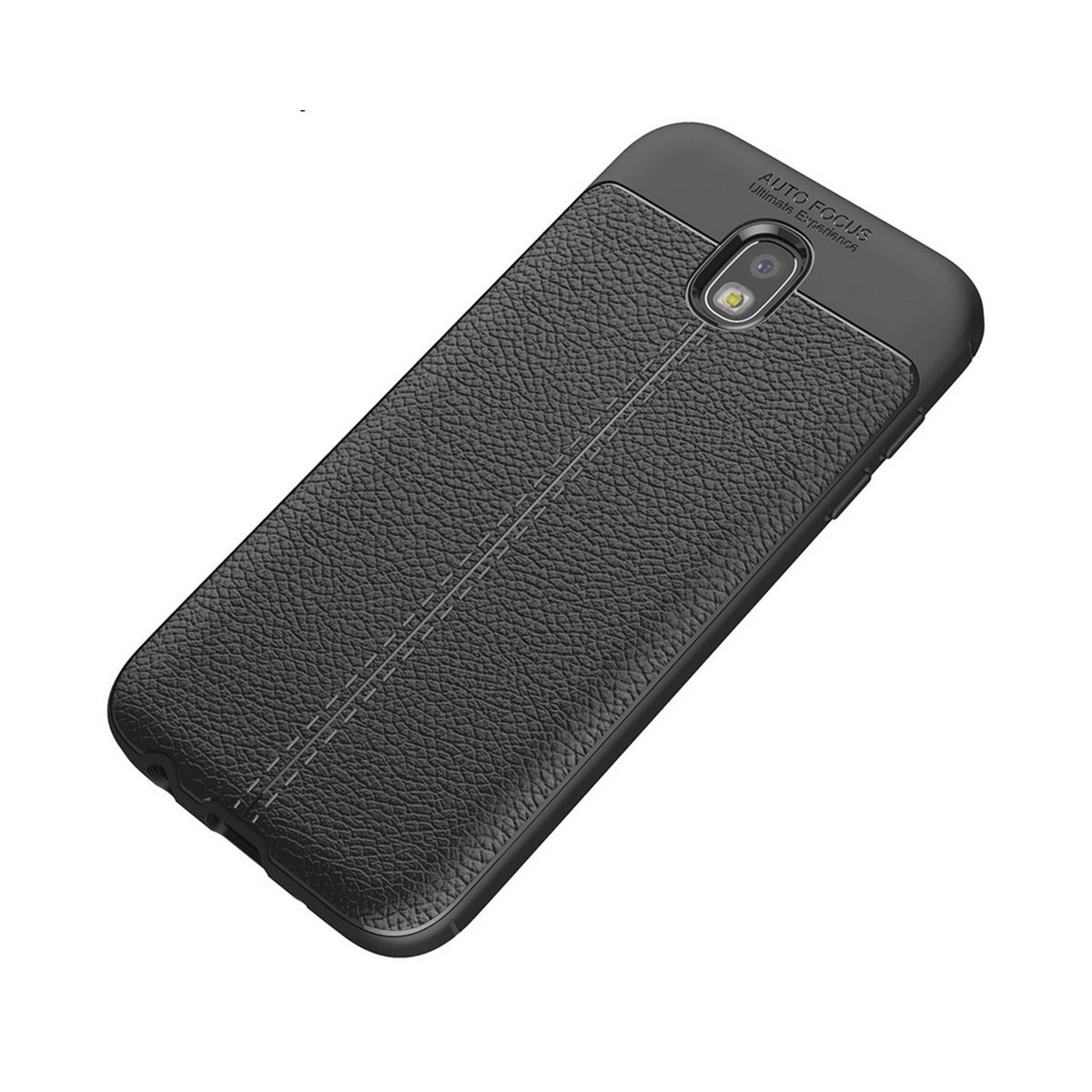 Funda Gel Tpu Tipo Piel Negra para Samsung Galaxy J3 (2017)