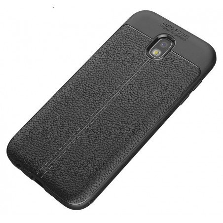 Funda Gel Tpu Tipo Piel Negra para Samsung Galaxy J3 (2017)
