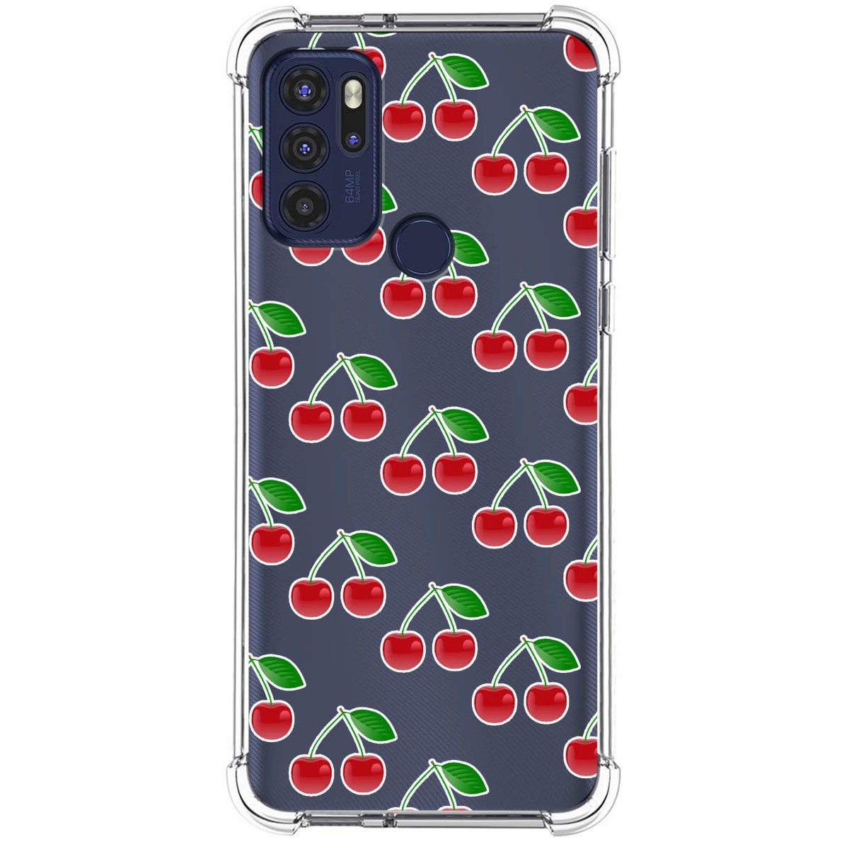 Funda Silicona Antigolpes para Motorola Moto G60s diseño Cerezas Dibujos