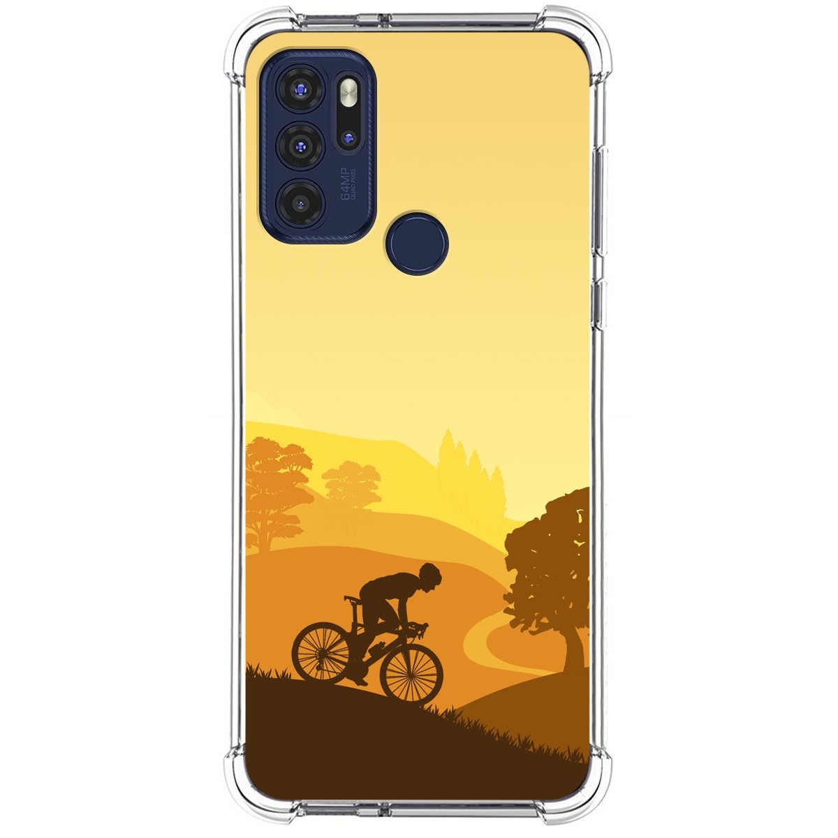 Funda Silicona Antigolpes para Motorola Moto G60s diseño Ciclista Dibujos
