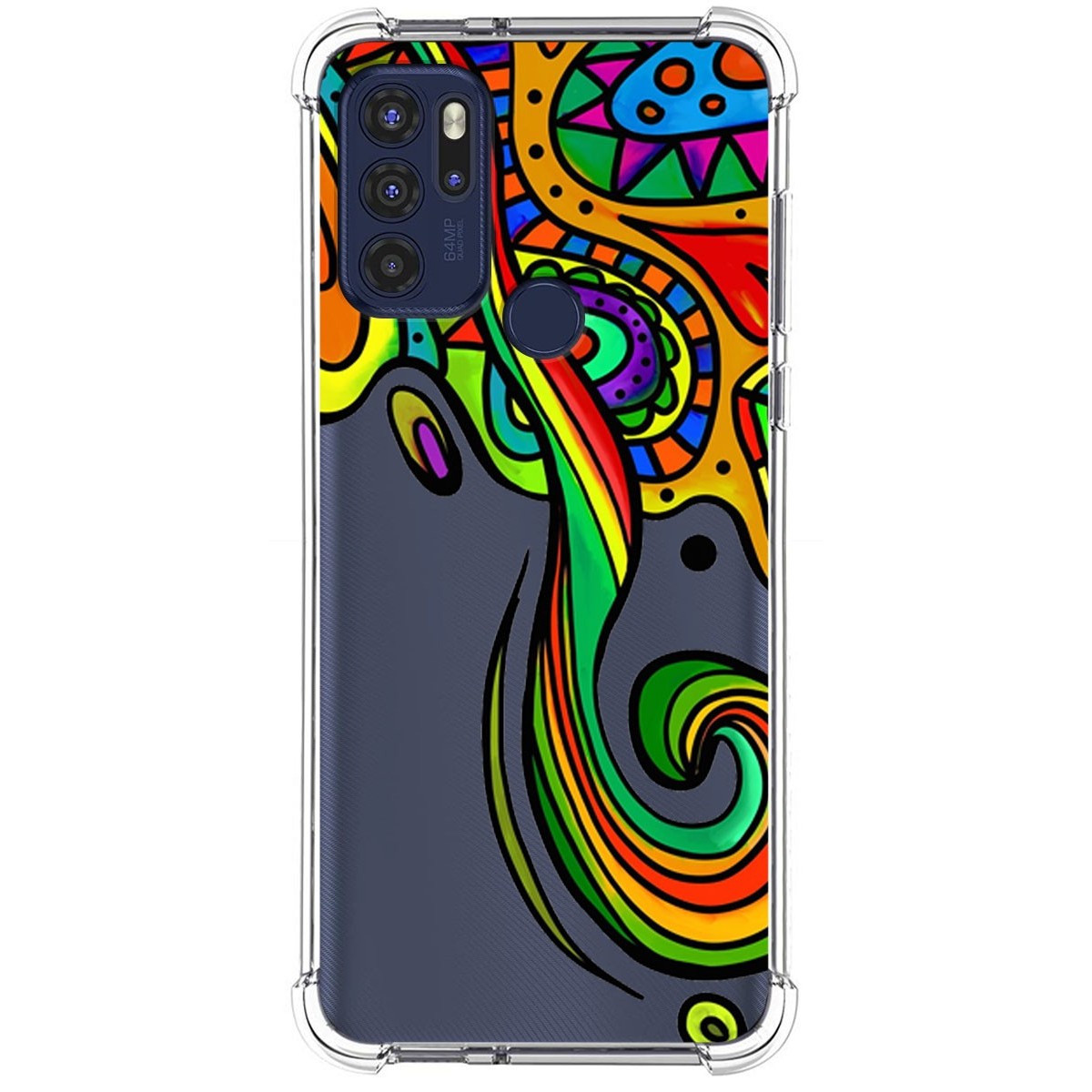 Funda Silicona Antigolpes para Motorola Moto G60s diseño Colores Dibujos