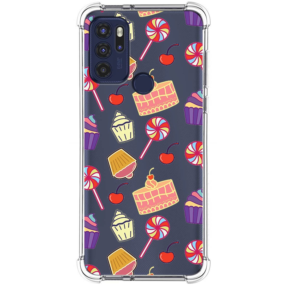 Funda Silicona Antigolpes para Motorola Moto G60s diseño Dulces 01 Dibujos
