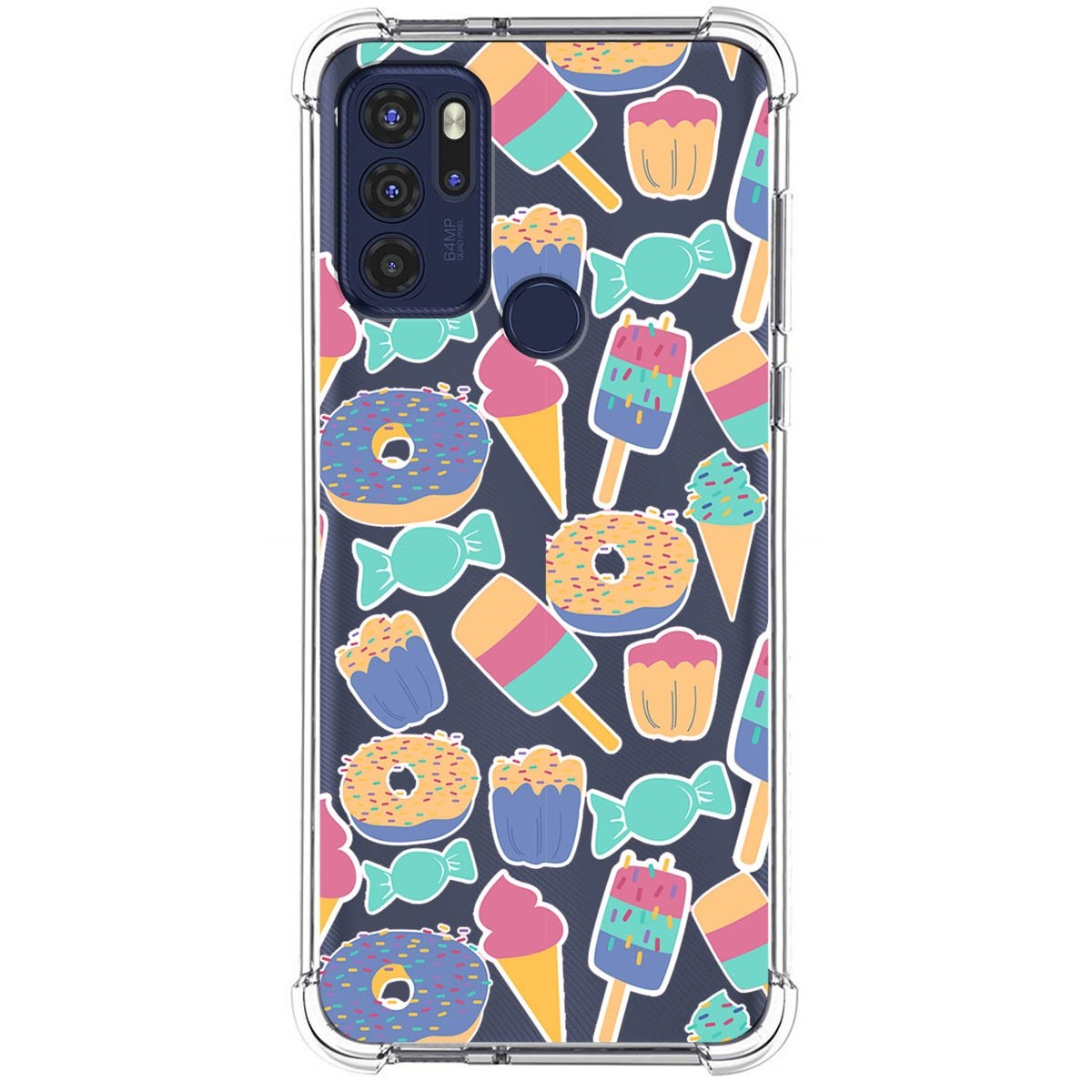 Funda Silicona Antigolpes para Motorola Moto G60s diseño Dulces 02 Dibujos