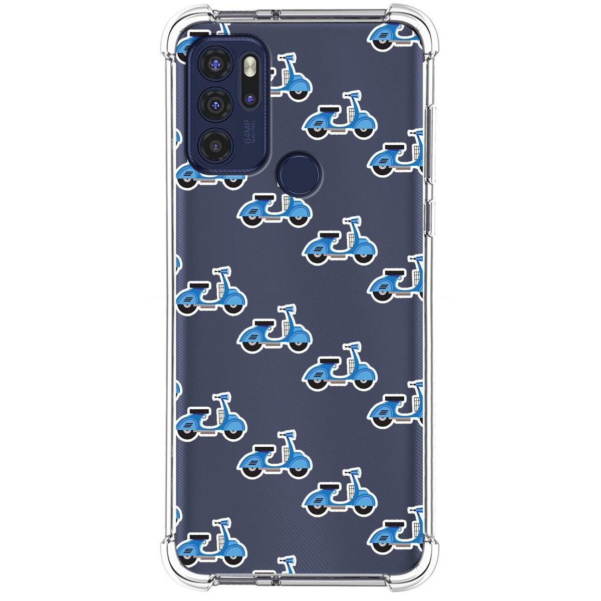 Funda Silicona Antigolpes para Motorola Moto G60s diseño Scooter Dibujos