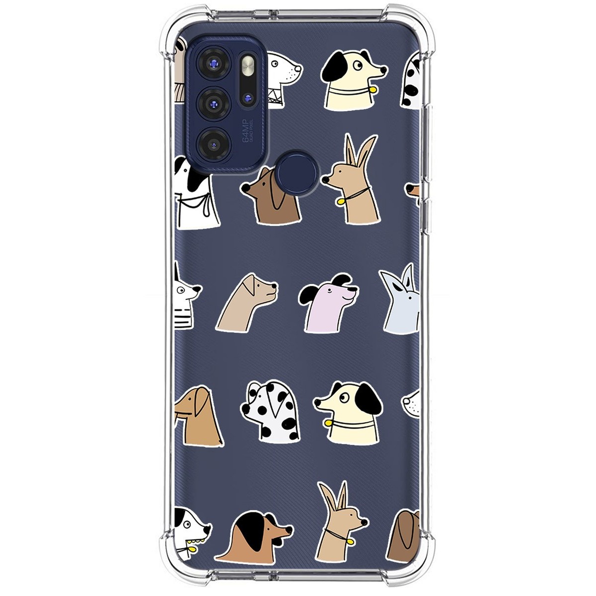 Funda Silicona Antigolpes para Motorola Moto G60s diseño Perros Dibujos