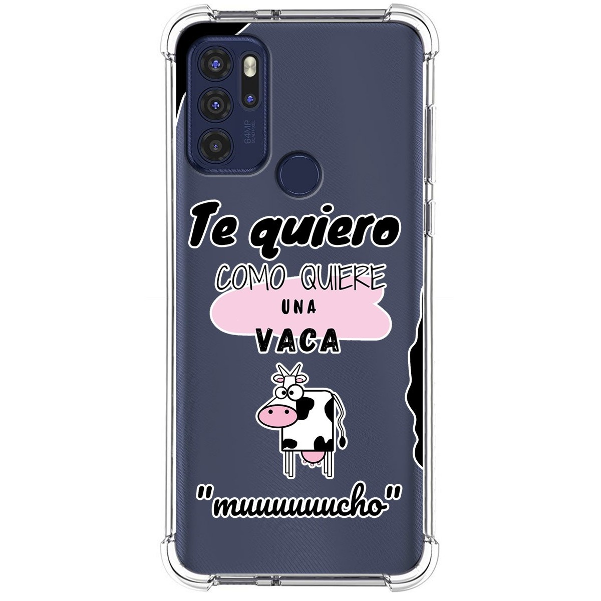 Funda Silicona Antigolpes para Motorola Moto G60s diseño Vaca Dibujos