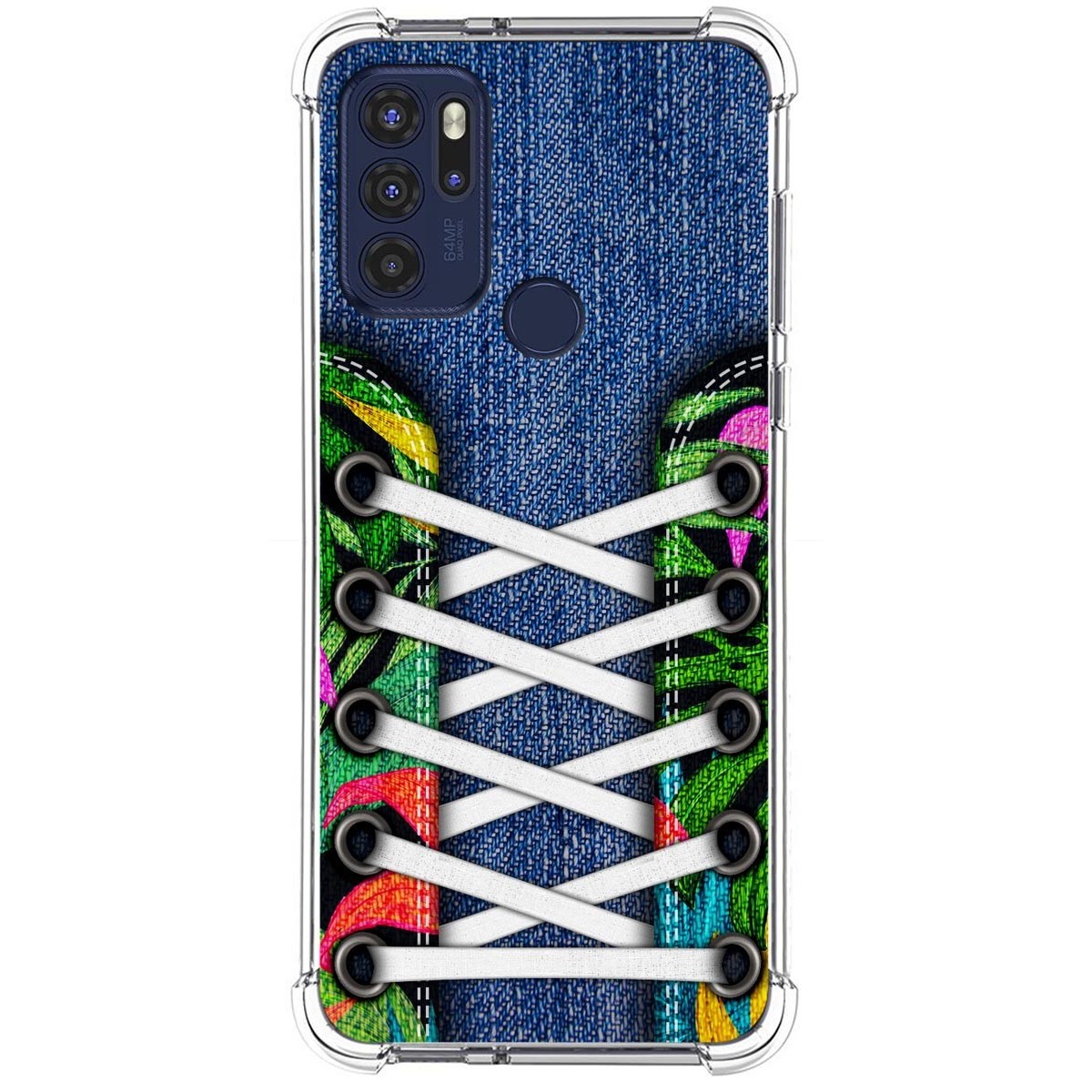 Funda Silicona Antigolpes para Motorola Moto G60s diseño Zapatillas 13 Dibujos