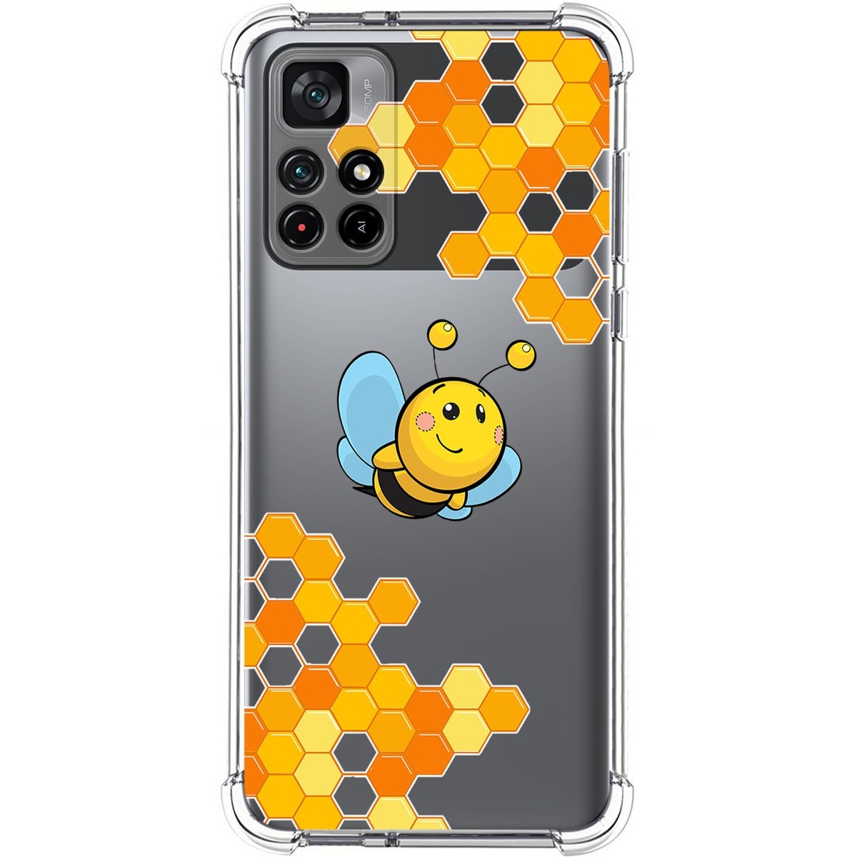 Funda Silicona Antigolpes para Xiaomi POCO M4 Pro 5G diseño Abeja Dibujos