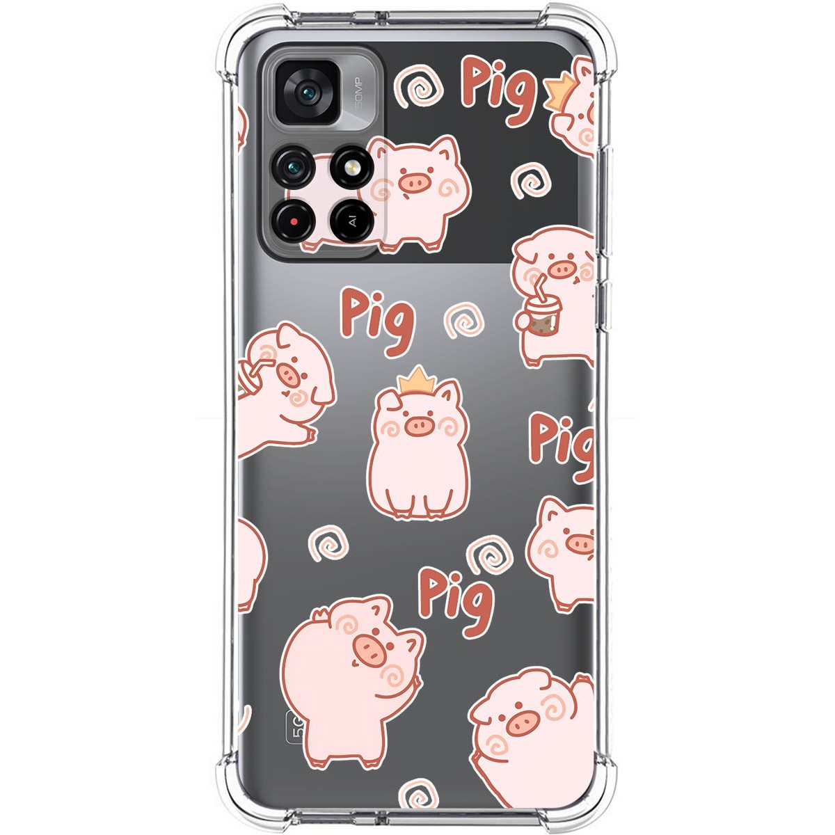 Funda Silicona Antigolpes para Xiaomi POCO M4 Pro 5G diseño Cerdos Dibujos