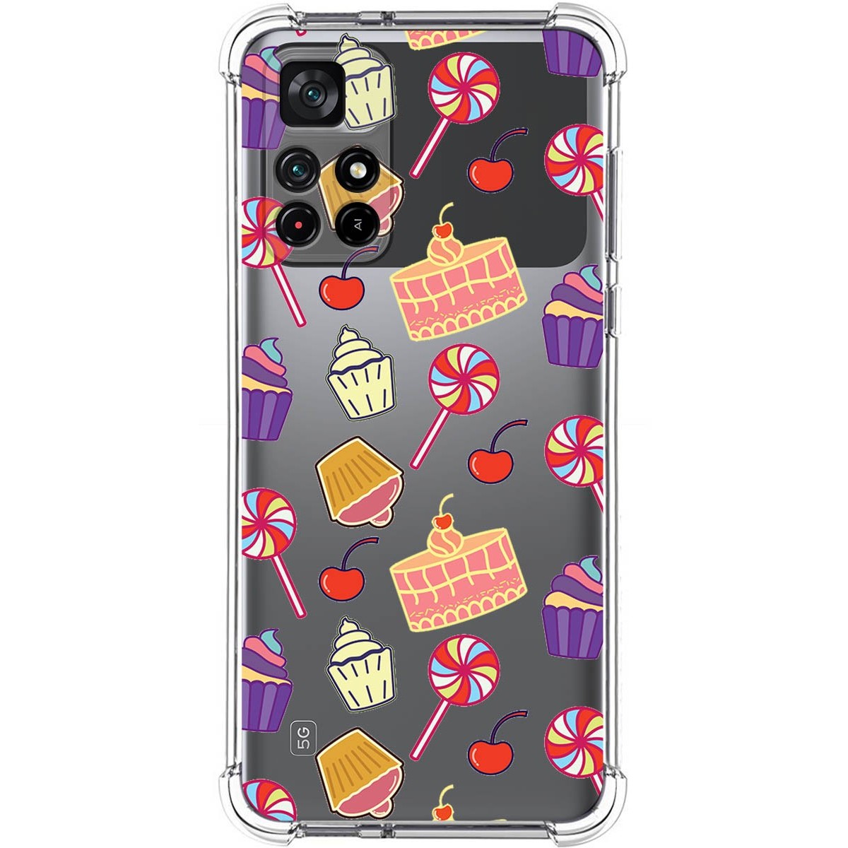 Funda Silicona Antigolpes para Xiaomi POCO M4 Pro 5G diseño Dulces 01 Dibujos