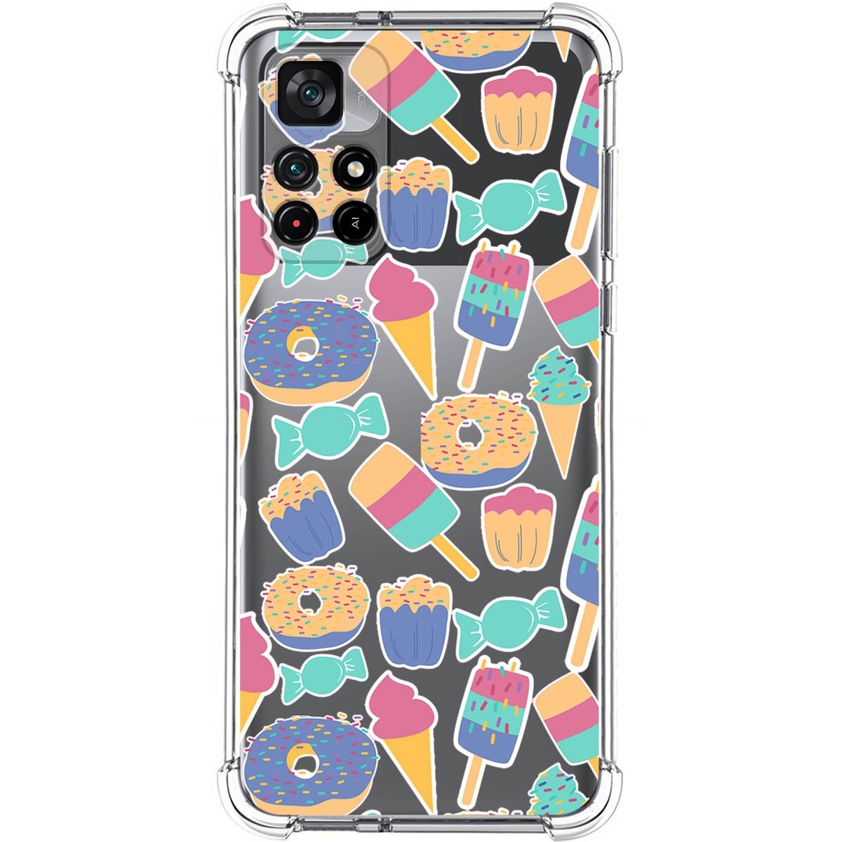 Funda Silicona Antigolpes para Xiaomi POCO M4 Pro 5G diseño Dulces 02 Dibujos