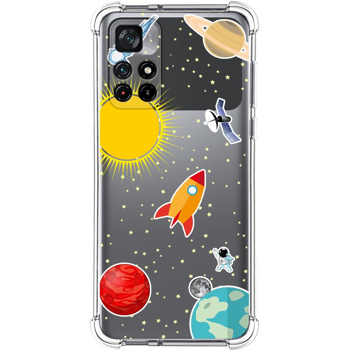 Funda Silicona Antigolpes para Xiaomi POCO M4 Pro 5G diseño Espacio Dibujos