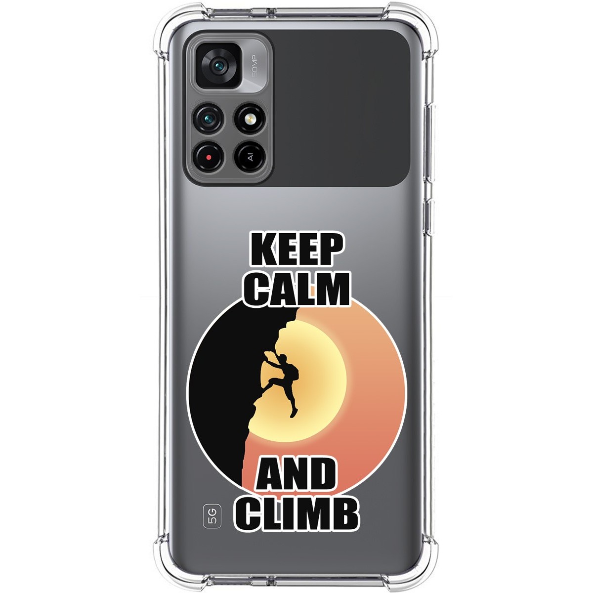 Funda Silicona Antigolpes para Xiaomi POCO M4 Pro 5G diseño Hombre Escalada Dibujos