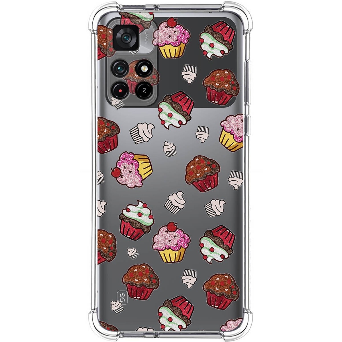 Funda Silicona Antigolpes para Xiaomi POCO M4 Pro 5G diseño Muffins Dibujos