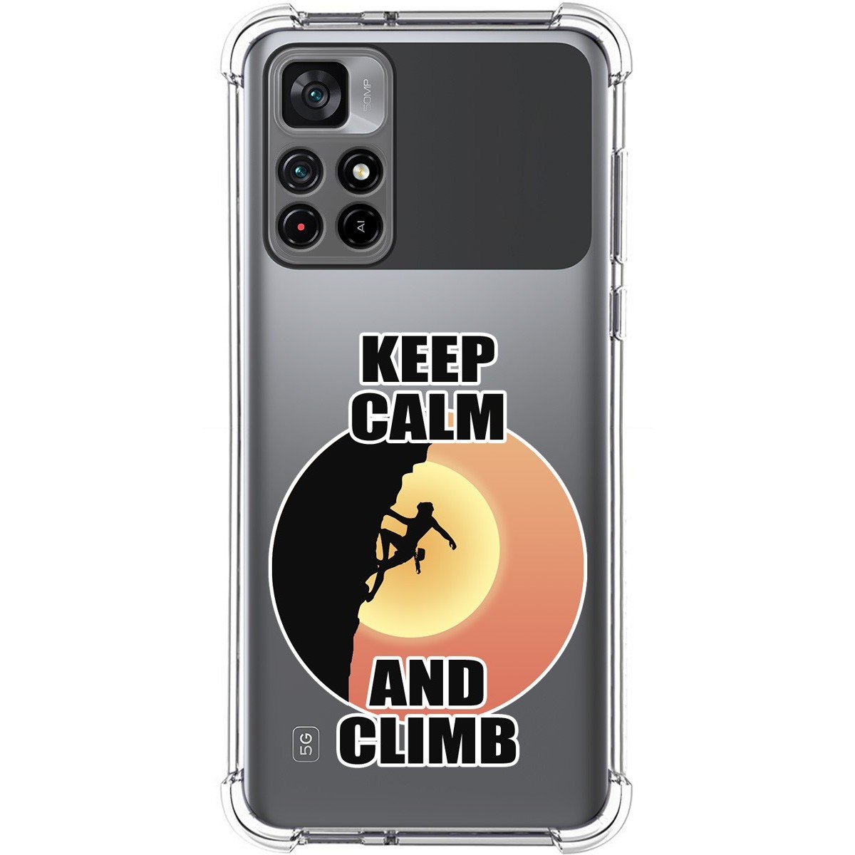 Funda Silicona Antigolpes para Xiaomi POCO M4 Pro 5G diseño Mujer Escalada Dibujos