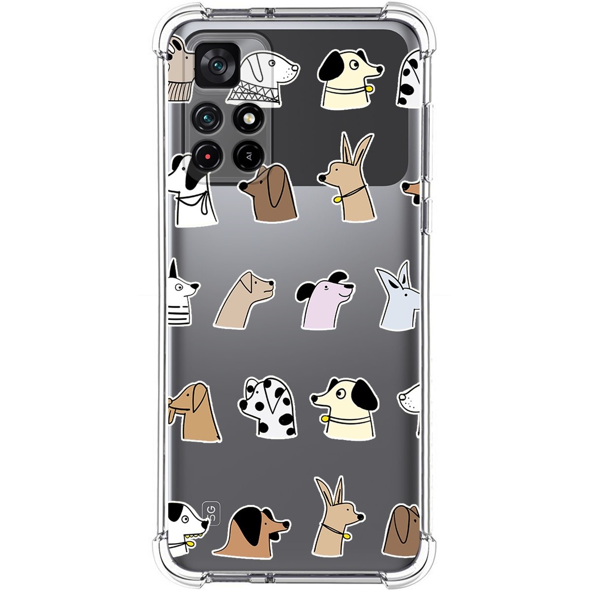 Funda Silicona Antigolpes para Xiaomi POCO M4 Pro 5G diseño Perros Dibujos