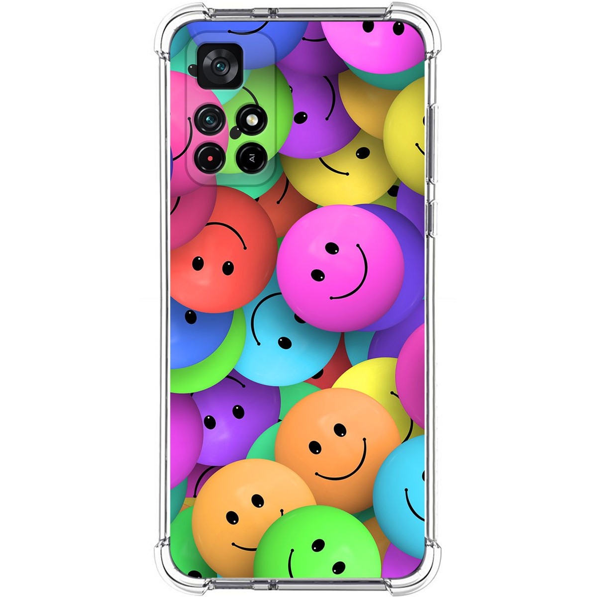 Funda Silicona Antigolpes para Xiaomi POCO M4 Pro 5G diseño Smile Dibujos