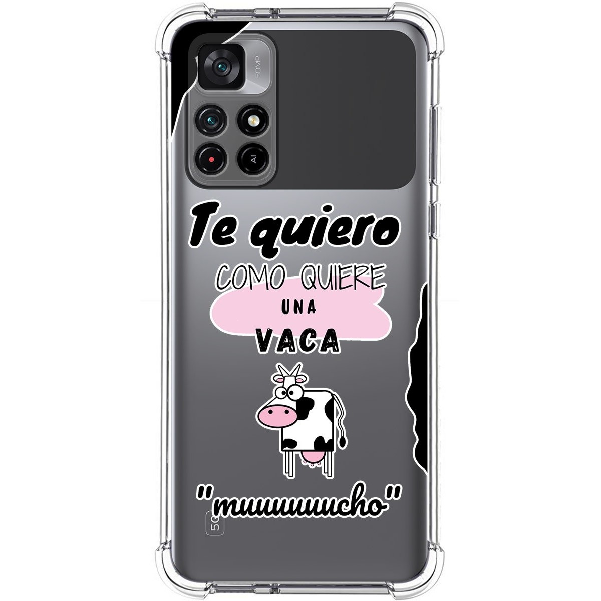 Funda Silicona Antigolpes para Xiaomi POCO M4 Pro 5G diseño Vaca Dibujos