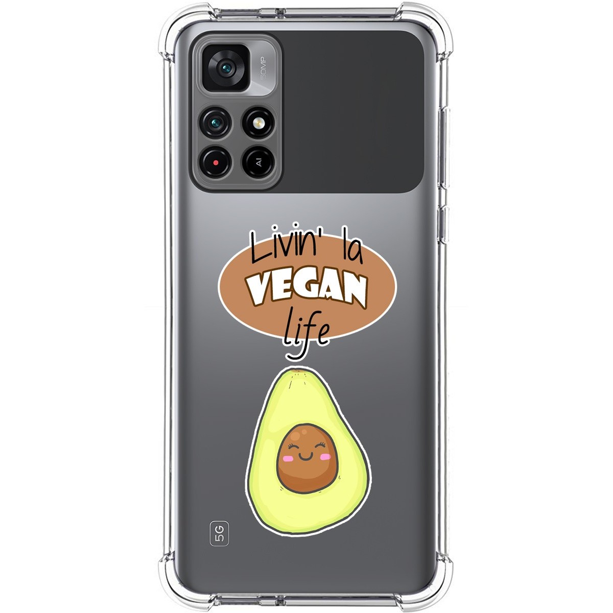 Funda Silicona Antigolpes para Xiaomi POCO M4 Pro 5G diseño Vegan Life Dibujos