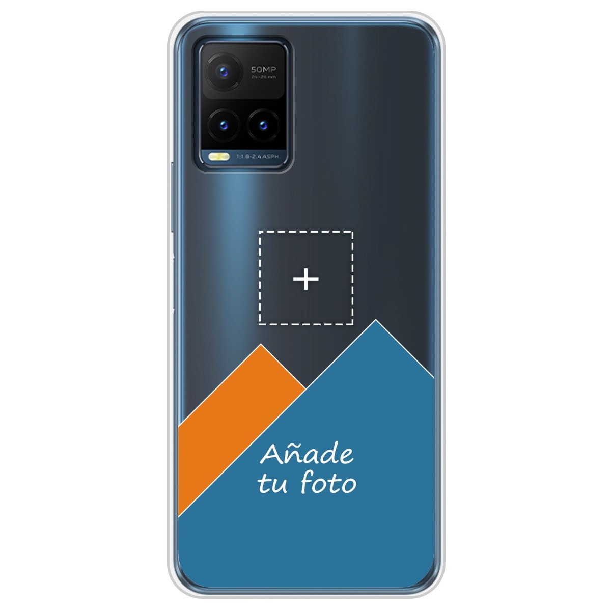 Personaliza tu Funda Silicona AntiGolpes Transparente con tu Fotografía para Vivo Y21 / Y21s / Y33s Dibujo Personalizada