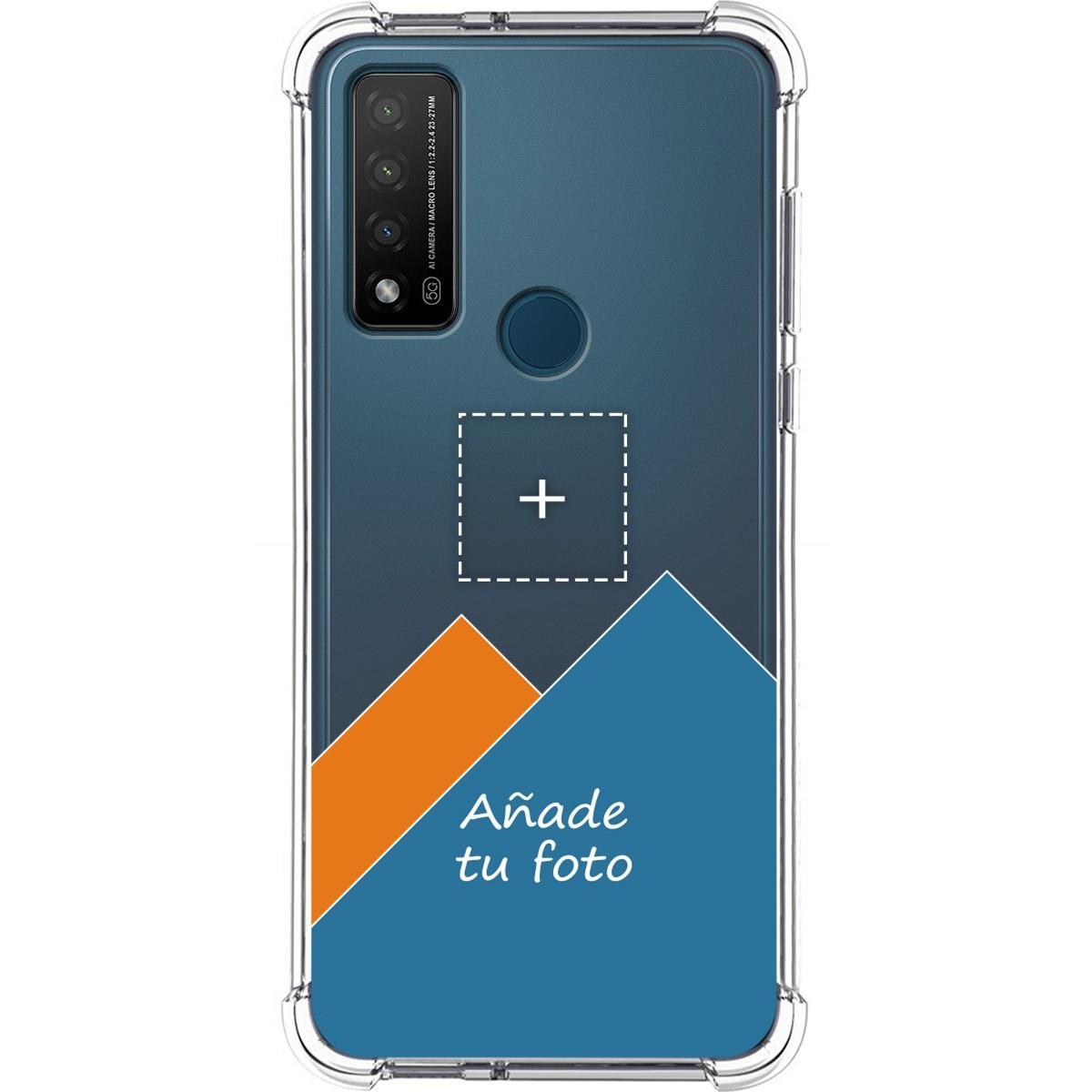 Personaliza tu Funda Silicona AntiGolpes Transparente con tu Fotografía para TCL 20 R 5G Dibujo Personalizada