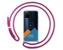 Personaliza tu Funda Colgante Transparente para Vivo Y21 / Y21s / Y33s con Cordon Rosa Fucsia Dibujo Personalizada